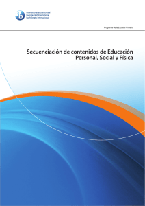 Secuenciación de contenidos de Educación Personal, Social y Física