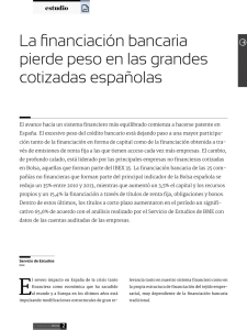 La financiación bancaria pierde peso en las grandes cotizadas