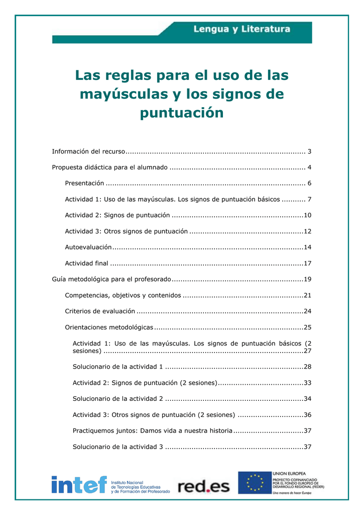 Las Reglas Para El Uso De Las Mayúsculas Y Los Signos De