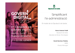 Presentació - Congrés de Govern Digital II Congrés de Govern Digital
