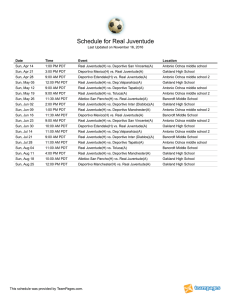 Schedule for Real Juventude