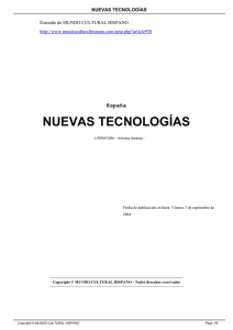nuevas tecnologías - Mundo Cultural Hispano