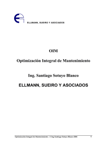 OIM Optimización Integral de Mantenimiento Ing. Santiago Sotuyo