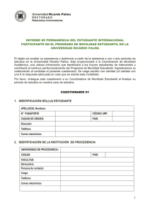 Universidad Ricardo Palma 1 INFORME DE PERMANENCIA DEL