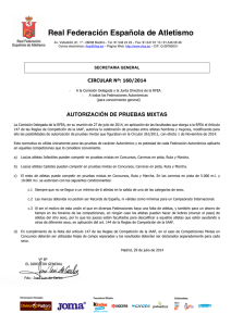 Autorización de Pruebas Mixtas - Real Federación Española de
