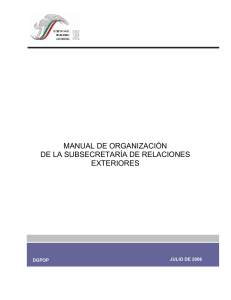 manual de organización de la subsecretaría de relaciones exteriores