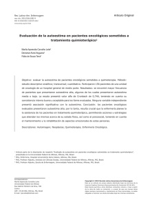 Evaluación de la autoestima en pacientes oncológicos sometidos a