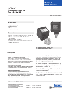 UniTrans   Transmisor universal Tipo UT-10 y UT-11