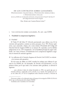 10. De los contratos sobre ganadería. Disposiciones transitorias