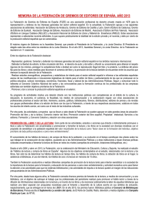 2013 - Federación de Gremios de Editores de España