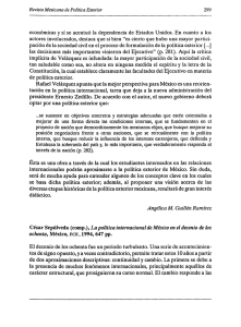 César Sepúlveda (comp.), La política internacional de México en el