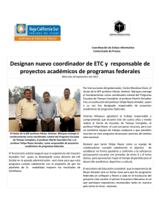 Designan nuevo coordinador de ETC y responsable de