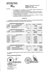 MUNICIPALIDAD DE QUILI.ECO DIRECC. DE ADMIN. Y FINANZAS