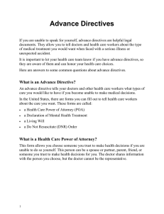 Advance Directives - Health Information Translations