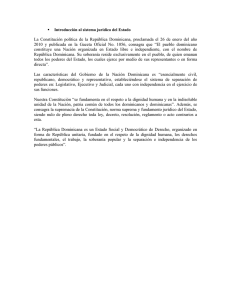 La Constitución política de la República Dominicana, proclamada el