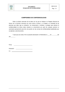 Compromiso Confidencialidad - Comisión Honoraria de Lucha