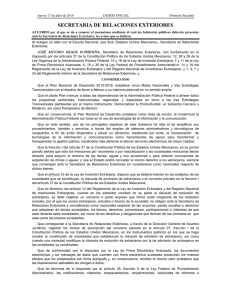 Documento - Secretaría de Relaciones Exteriores