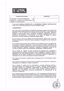 Reglamento de designación y elecciones de representantes del