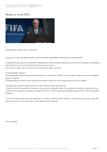 Blatter se va de FIFA