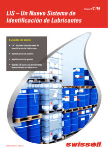 Sistema LIS: Identificaci&oacute;n Estandarizada de Lubricantes