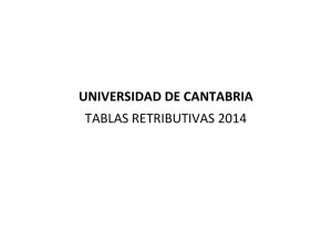 UNIVERSIDAD DE CANTABRIA TABLAS RETRIBUTIVAS 2014