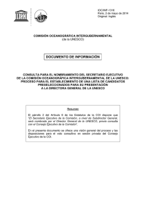 Consulta para el nombramiento del Secretario Ejecutivo de la