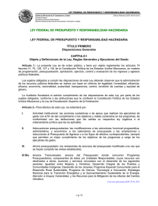 Ley Federal de Presupuesto y Responsabilidad Hacendaria