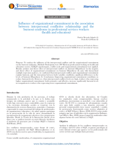 Influence of organizational commitment in the association between