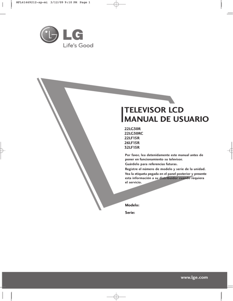 Televisor Lcd Manual De Usuario