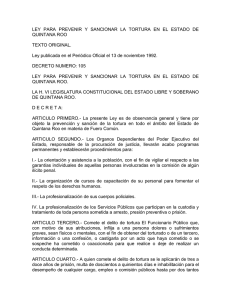 Ley para prevenir y sancionar la tortura en el estado de