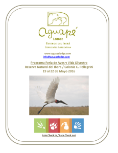 Programa Feria de Aves y Vida Silvestre Reserva Natural del Ibera