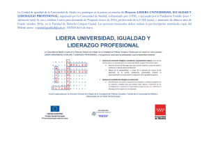 La Unidad de igualdad de la Universidad de Alcalá va a participar