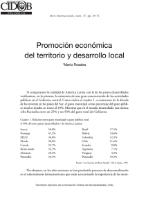 Promoción económica del territorio y desarrollo local