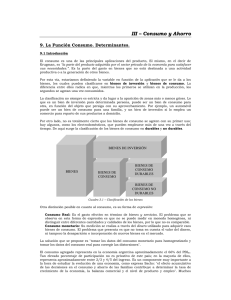 III – Consumo y Ahorro - RICARDO PANZA, ESTUDIO CONTABLE