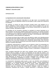 COMUNICACIÓN INTERCULTURAL * Nobleza C. Asunción