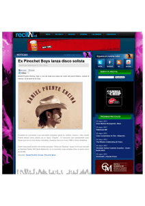 Ex Pinochet Boys lanza disco solista ` f í g