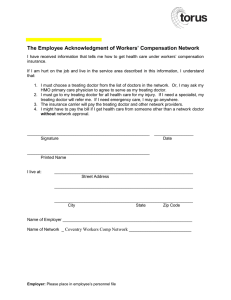 The Employee Acknowledgment of Workers` Compensation Network