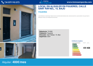 Local en alquiler en Figueres, calle Sant Rafael, 15, Bajo