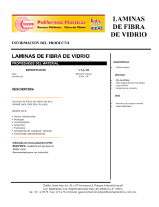 LAMINAS DE FIBRA DE VIDRIO