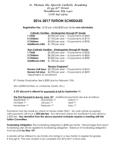 2016-2017 tuition schedules - St. Thomas the Apostle Catholic