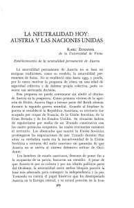 la neutralidad hoy: austria y las naciones unidas