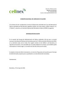 27/05/2016 La compañía anuncia la convocatoria