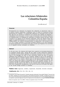 Las relaciones bilaterales Colombia