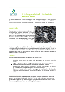 4º Seminario sobre Reciclado y Valorización de Materiales Plásticos