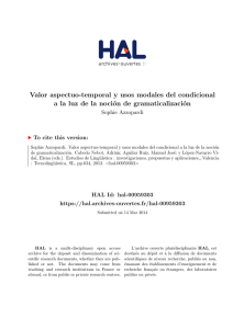 Valor aspectuo-temporal y usos modales del condicional - Hal-SHS