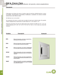 Difusores cuadrados y rectangulares. D FA, DAA, D