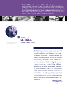 ISI Web of Science ofrece un acceso íntegro general al índice