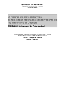 CAPITULO I. Atribuciones del Poder Judicial