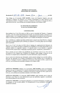 Page 1 REPÚBLICA DE PANAMÁ MINISTERIO DE GOBIERNO