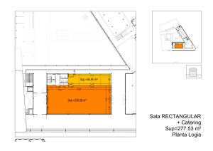 + Catering Sup=277.53 m² Planta Logia Sala RECTANGULAR